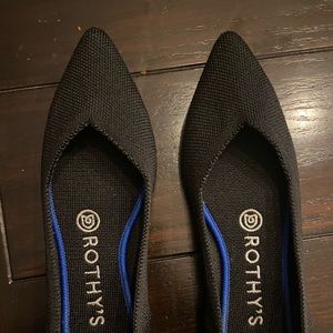 Black Pointy Rothy Flats